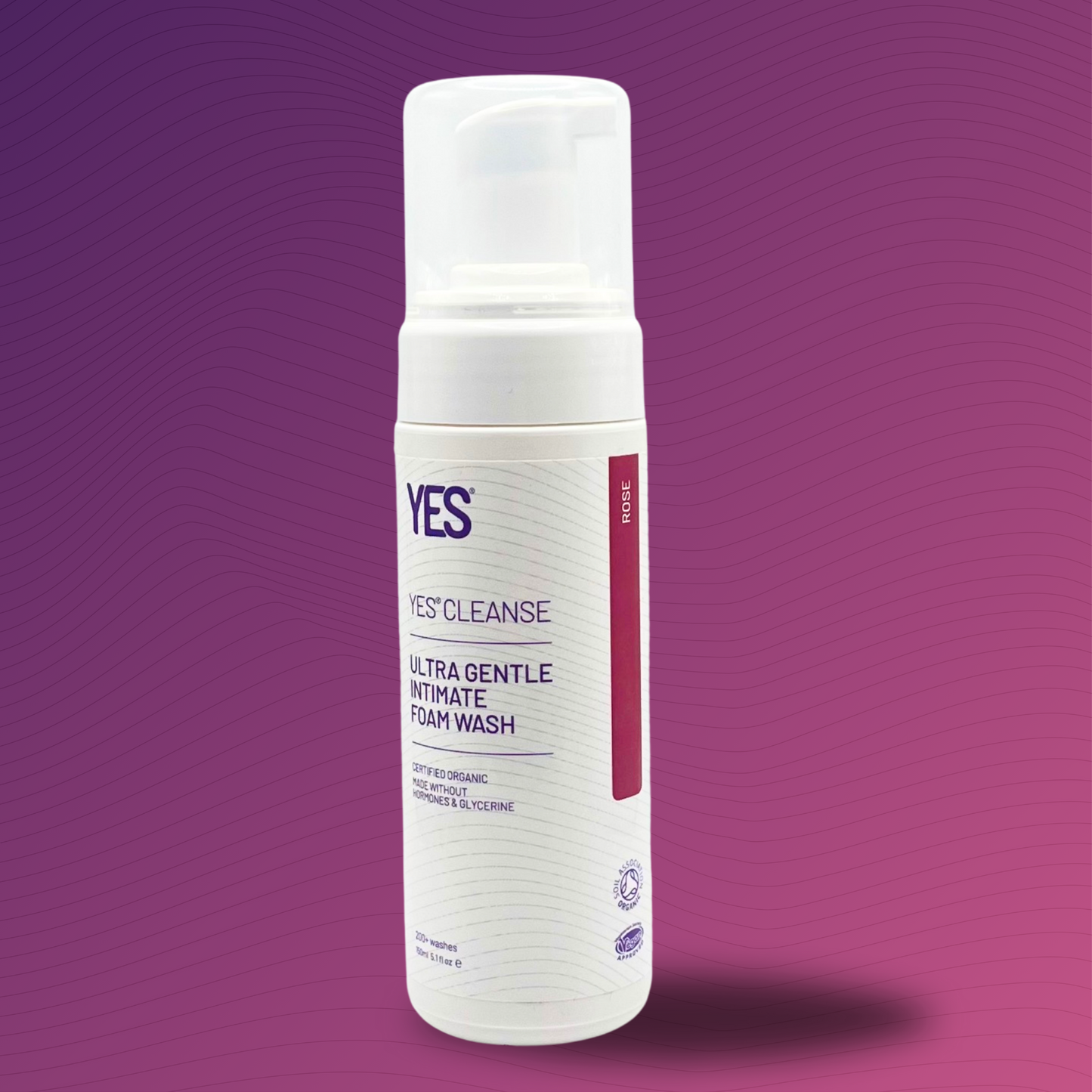 YES CLEANSE rose ultra gentle intimate foam wash.