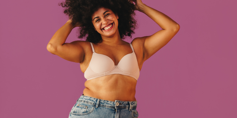 Body confident menopausal woman